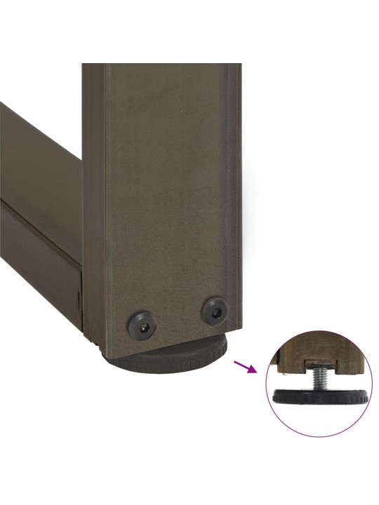 Nohy konferenčního stolku ve tvaru t, 2 ks, černé, 50 x 25 x (30-31) cm, ocel