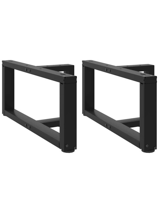 Nohy konferenčního stolku ve tvaru t, 2 ks, černé, 60 x 25 x (30-31) cm, ocel