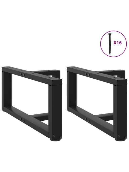 Nohy konferenčního stolku ve tvaru t, 2 ks, černé, 60 x 25 x (30-31) cm, ocel