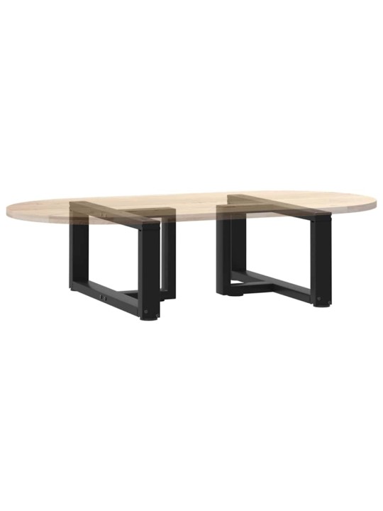 Nohy konferenčního stolku ve tvaru t, 2 ks, černé, 60 x 25 x (30-31) cm, ocel