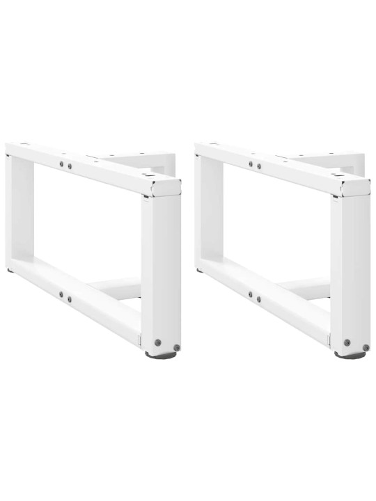 Nohy konferenčního stolku ve tvaru t, 2 ks, bílé, 60 x 25 x (30-31) cm, ocel