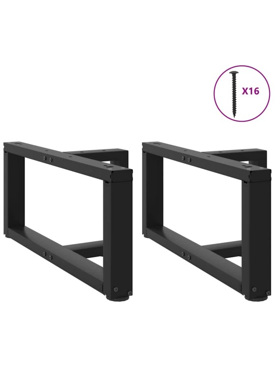 Nohy konferenčního stolku ve tvaru t, 2 ks, černé, 70 x 25 x (30-31) cm, ocel