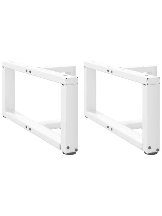 Nohy konferenčního stolku ve tvaru t, 2 ks, bílé, 70 x 25 x (30-31) cm, ocel
