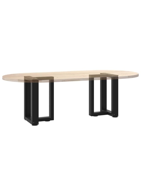 Nohy konferenčního stolku ve tvaru T, 2 ks, černé, 28 x 25 x (42-43) cm, ocel