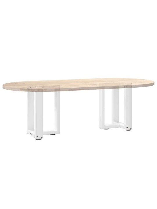 Nohy konferenčního stolku ve tvaru t, 2 ks, bílé, 28 x 25 x (42-43) cm, ocel