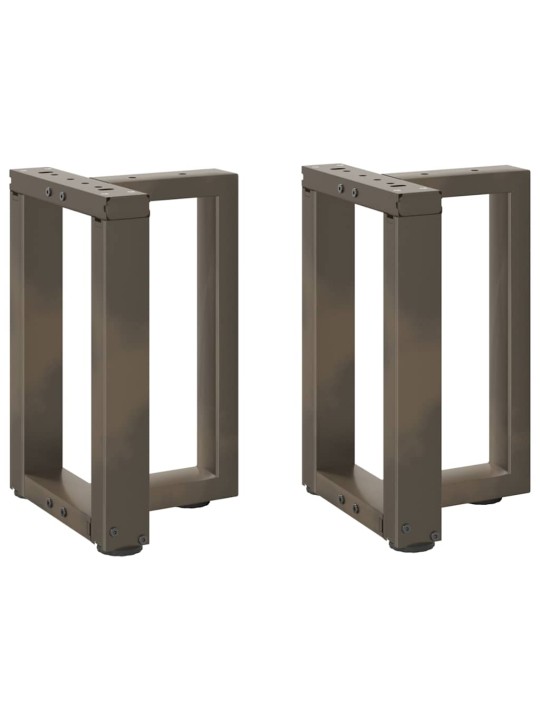 Nohy konferenčního stolku ve tvaru t, 2 ks, černé, 28 x 25 x (42-43) cm, ocel