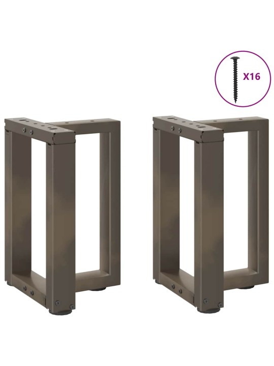 Nohy konferenčního stolku ve tvaru t, 2 ks, černé, 28 x 25 x (42-43) cm, ocel
