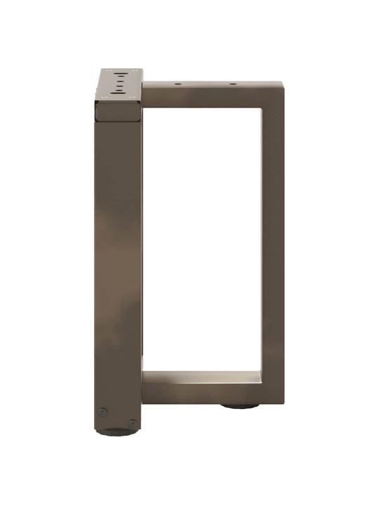 Nohy konferenčního stolku ve tvaru t, 2 ks, černé, 28 x 25 x (42-43) cm, ocel