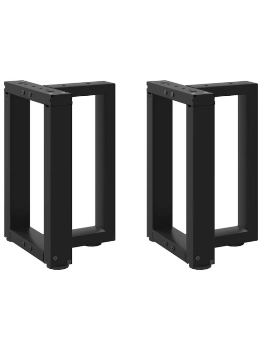Nohy konferenčního stolku ve tvaru T, 2 ks, černé, 38 x 25 x (42-43) cm, ocel