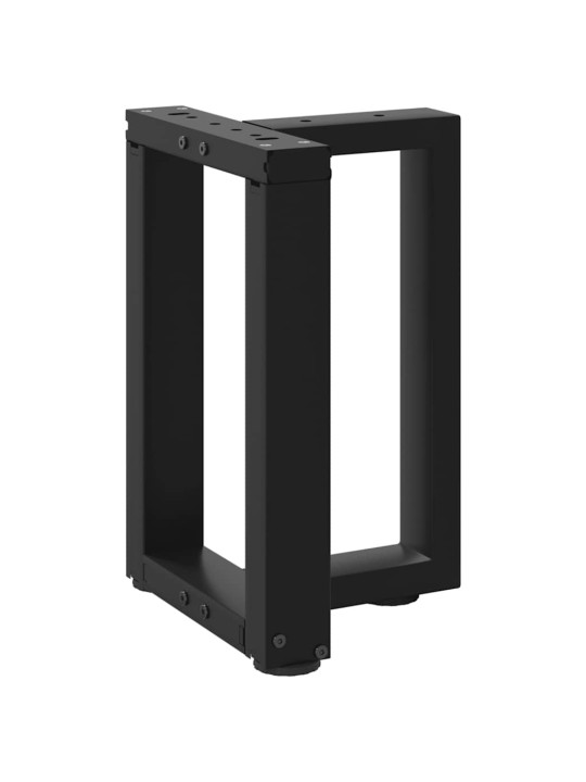 Nohy konferenčního stolku ve tvaru T, 2 ks, černé, 38 x 25 x (42-43) cm, ocel