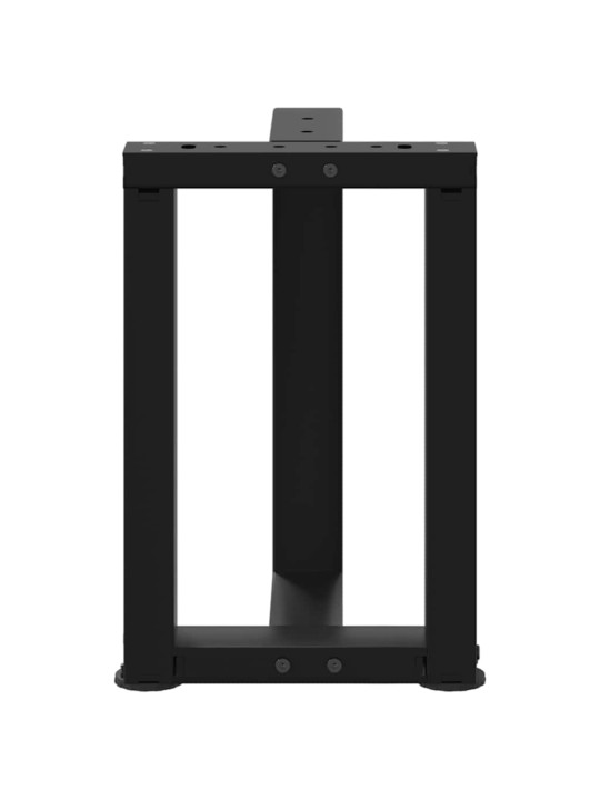 Nohy konferenčního stolku ve tvaru T, 2 ks, černé, 38 x 25 x (42-43) cm, ocel