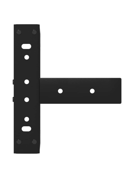 Nohy konferenčního stolku ve tvaru T, 2 ks, černé, 38 x 25 x (42-43) cm, ocel