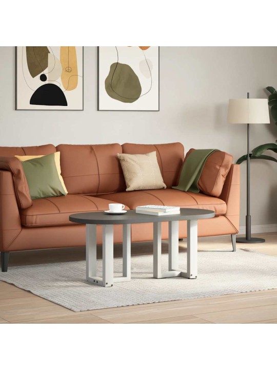 Nohy konferenčního stolku ve tvaru t, 2 ks, bílé, 38 x 25 x (42-43) cm, ocel