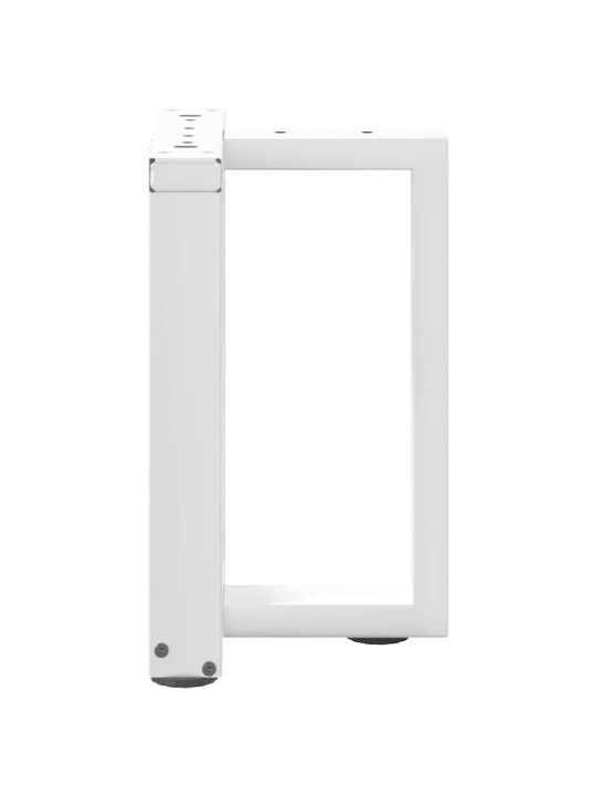 Nohy konferenčního stolku ve tvaru t, 2 ks, bílé, 38 x 25 x (42-43) cm, ocel