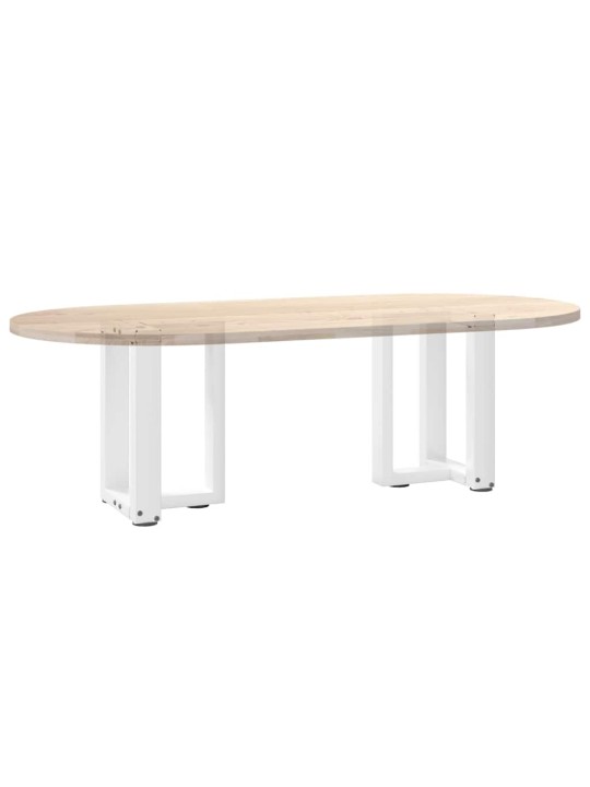Nohy konferenčního stolku ve tvaru t, 2 ks, bílé, 38 x 25 x (42-43) cm, ocel