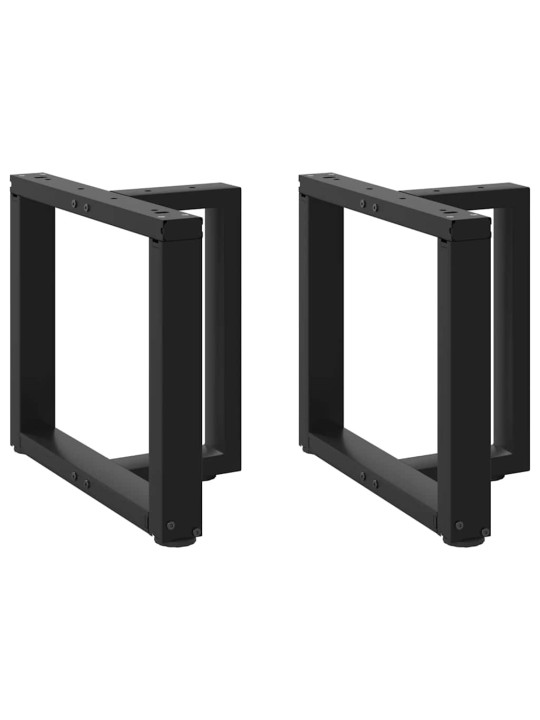 Nohy konferenčního stolku ve tvaru t, 2 ks, černé, 50 x 25 x (42-43) cm, ocel