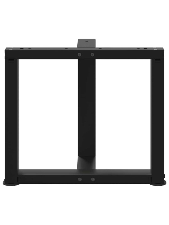 Nohy konferenčního stolku ve tvaru t, 2 ks, černé, 50 x 25 x (42-43) cm, ocel