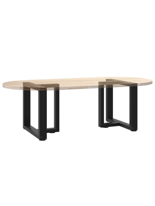 Nohy konferenčního stolku ve tvaru t, 2 ks, černé, 50 x 25 x (42-43) cm, ocel