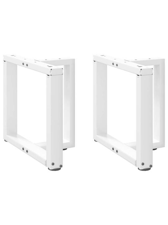 Nohy konferenčního stolku ve tvaru t, 2 ks, bílé, 50 x 25 x (42-43) cm, ocel