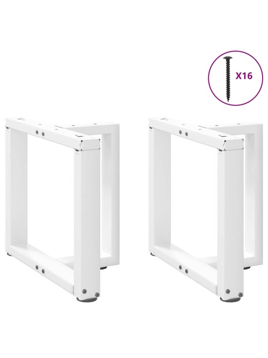 Nohy konferenčního stolku ve tvaru t, 2 ks, bílé, 50 x 25 x (42-43) cm, ocel