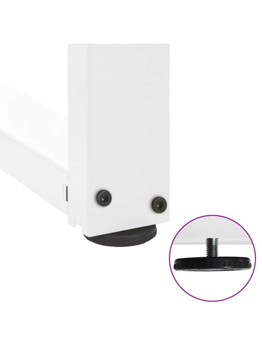 Nohy konferenčního stolku ve tvaru t, 2 ks, bílé, 50 x 25 x (42-43) cm, ocel