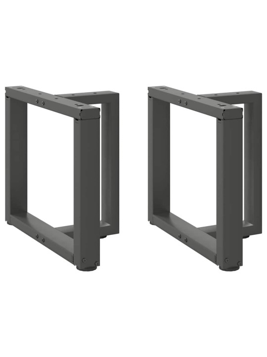 Nohy konferenčního stolku ve tvaru t, 2 ks, antracitové, 50 x 25 x (42-43) cm, ocel