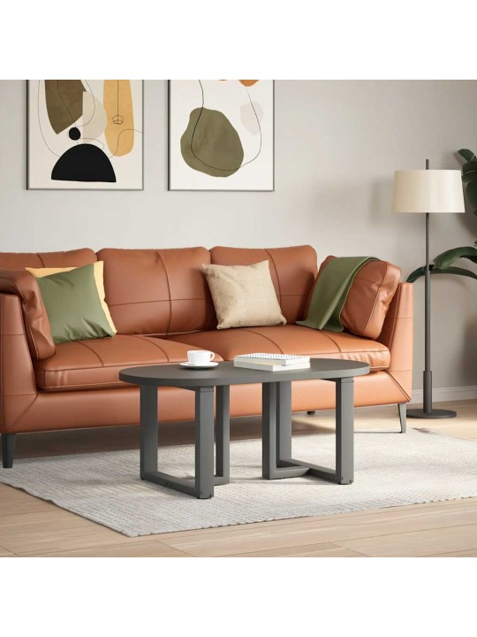 Nohy konferenčního stolku ve tvaru t, 2 ks, antracitové, 50 x 25 x (42-43) cm, ocel