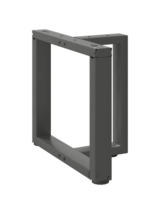 Nohy konferenčního stolku ve tvaru t, 2 ks, antracitové, 50 x 25 x (42-43) cm, ocel