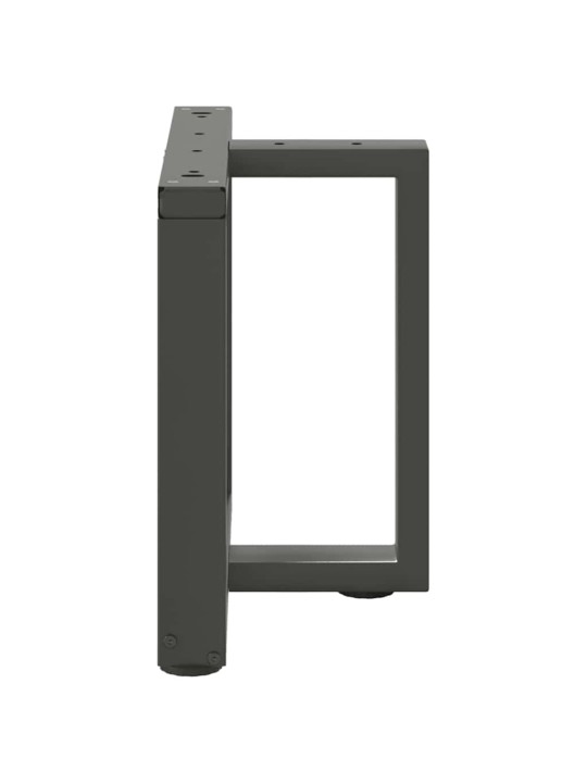 Nohy konferenčního stolku ve tvaru t, 2 ks, antracitové, 50 x 25 x (42-43) cm, ocel