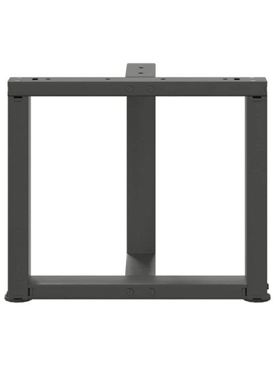 Nohy konferenčního stolku ve tvaru t, 2 ks, antracitové, 50 x 25 x (42-43) cm, ocel