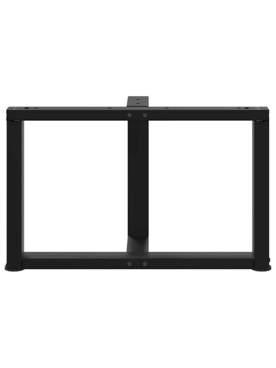 Nohy konferenčního stolku ve tvaru t, 2 ks, černé, 60 x 25 x (42-43) cm, ocel