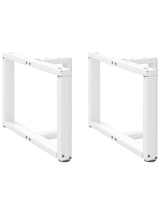 Nohy konferenčního stolku ve tvaru t, 2 ks, bílé, 60 x 25 x (42-43) cm, ocel