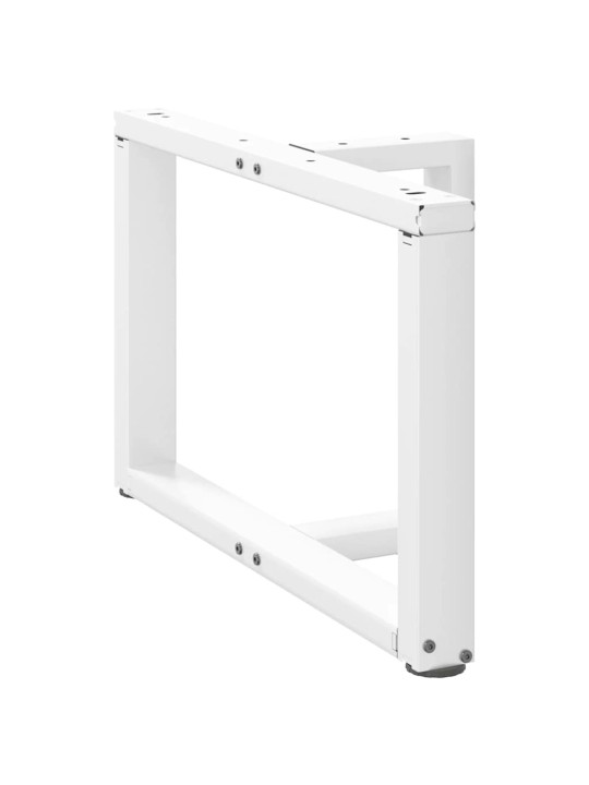 Nohy konferenčního stolku ve tvaru t, 2 ks, bílé, 60 x 25 x (42-43) cm, ocel