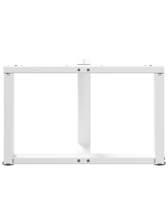 Nohy konferenčního stolku ve tvaru t, 2 ks, bílé, 60 x 25 x (42-43) cm, ocel