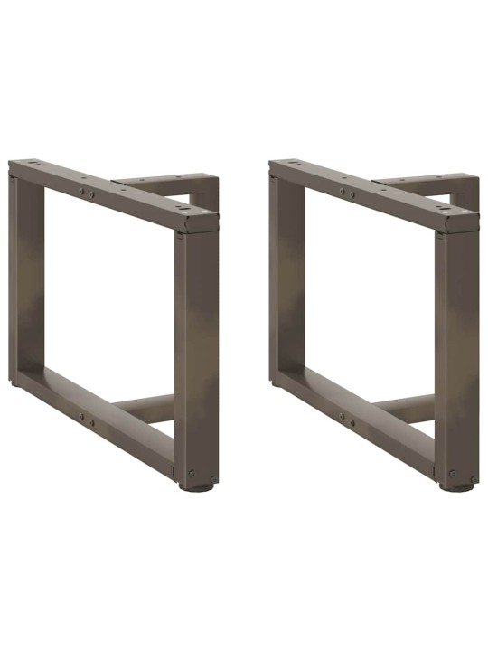 Nohy konferenčního stolku ve tvaru t, 2 ks, černé, 60 x 25 x (42-43) cm, ocel