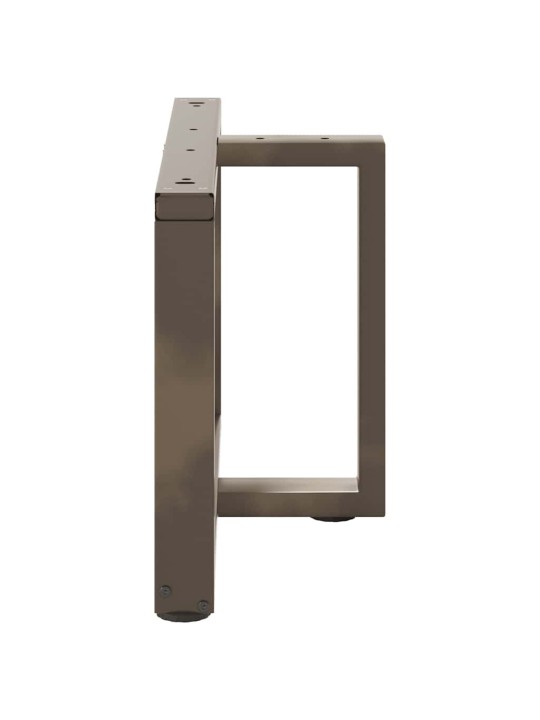 Nohy konferenčního stolku ve tvaru t, 2 ks, černé, 60 x 25 x (42-43) cm, ocel