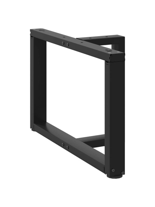 Nohy konferenčního stolku ve tvaru T, 2 ks, černé, 70 x 25 x (42-43) cm, ocel