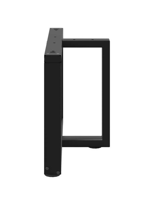 Nohy konferenčního stolku ve tvaru T, 2 ks, černé, 70 x 25 x (42-43) cm, ocel