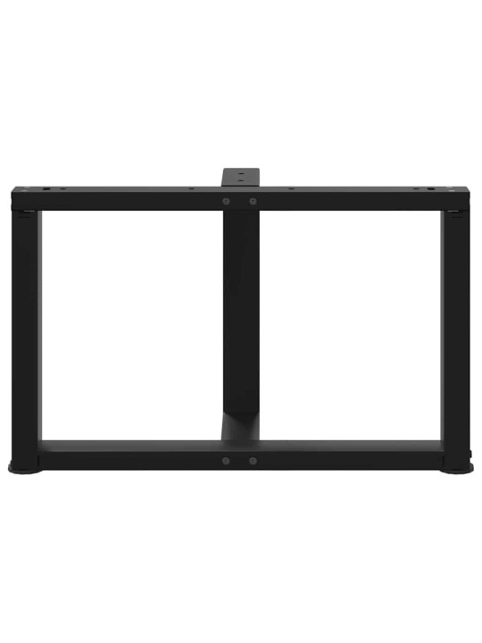 Nohy konferenčního stolku ve tvaru T, 2 ks, černé, 70 x 25 x (42-43) cm, ocel
