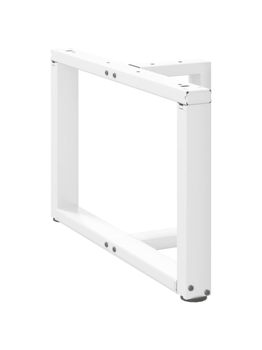 Nohy konferenčního stolku ve tvaru t, 2 ks, bílé, 70 x 25 x (42-43) cm, ocel