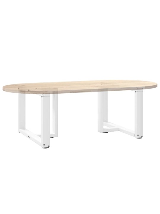 Nohy konferenčního stolku ve tvaru t, 2 ks, bílé, 70 x 25 x (42-43) cm, ocel