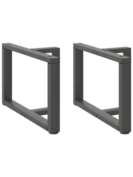 Nohy konferenčního stolku ve tvaru t, 2 ks, antracitové, 70 x 25 x (42-43) cm, ocel