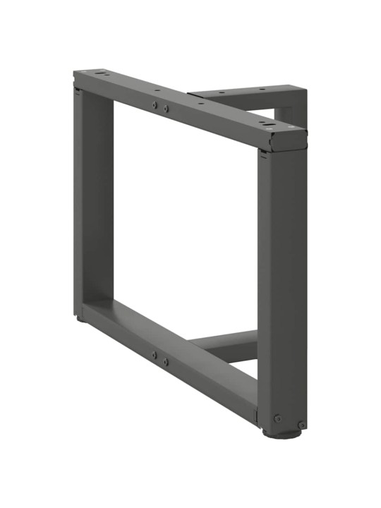 Nohy konferenčního stolku ve tvaru t, 2 ks, antracitové, 70 x 25 x (42-43) cm, ocel