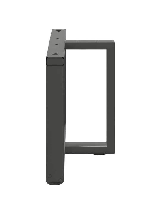 Nohy konferenčního stolku ve tvaru t, 2 ks, antracitové, 70 x 25 x (42-43) cm, ocel
