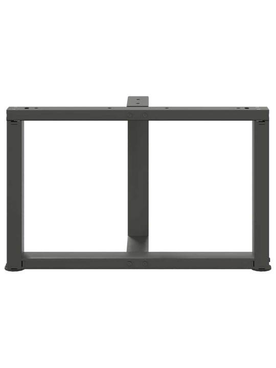 Nohy konferenčního stolku ve tvaru t, 2 ks, antracitové, 70 x 25 x (42-43) cm, ocel