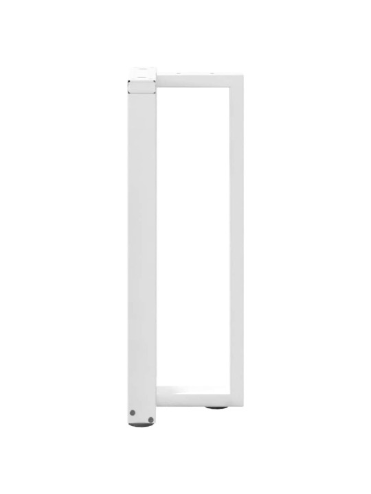 Nohy konzolového stolku ve tvaru t, 2 ks, bílé, 25 x 28 x (72-73) cm, ocel