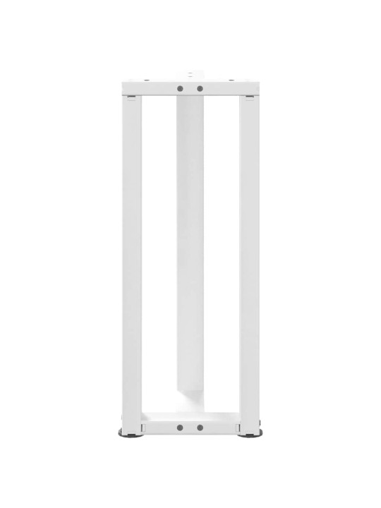 Nohy konzolového stolku ve tvaru t, 2 ks, bílé, 25 x 28 x (72-73) cm, ocel