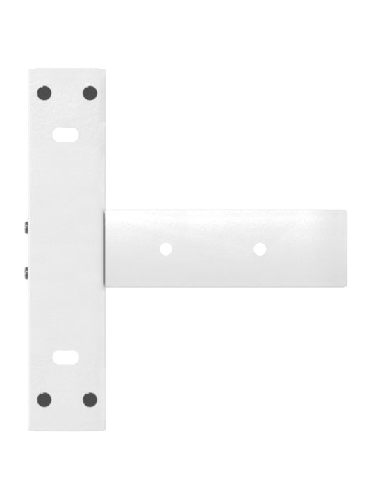 Nohy konzolového stolku ve tvaru t, 2 ks, bílé, 25 x 28 x (72-73) cm, ocel