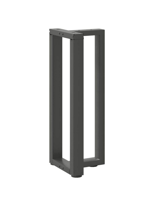 Nohy konzolového stolku ve tvaru t, 2 ks, antracitové, 25 x 28 x (72-73) cm, ocel