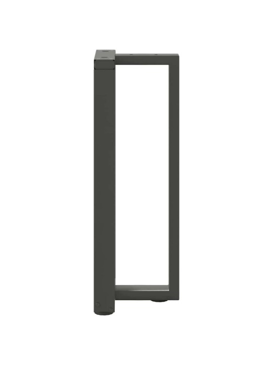 Nohy konzolového stolku ve tvaru t, 2 ks, antracitové, 25 x 28 x (72-73) cm, ocel